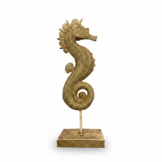Imagem ESCULTURA CAVALO MARINHO EM RESINA PEQUENO 