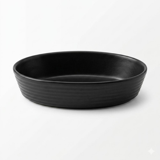 Imagem ASSADEIRA GOURMET OVAL BLACK DE CERÂMICA 7X32X21,5CM - JOMAFE
