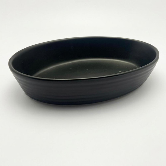 Imagem ASSADEIRA GOURMET OVAL BLACK DE CERÂMICA 7X32X21,5CM - JOMAFE