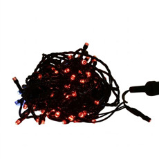 Imagem de CORDAO 100 LED MACHO E FEMEA LUZ FIXA FIO VERDE 220V 10 METROS VERMELHO - Grillo Ltda