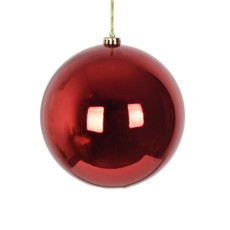 Imagem de BOLA NATALINA METALIZADA 20CM VERMELHO - Grillo Ltda