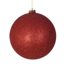Imagem de BOLA NATALINA GLITTER 15CM VERMELHO - Grillo Ltda