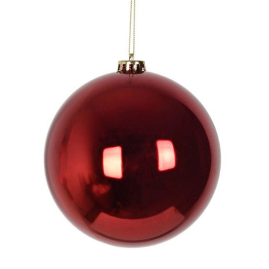 Imagem BOLA NATALINA METALIZADA 15CM VERMELHO