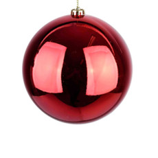 Imagem de BOLA NATALINA METALIZADA 12CM VERMELHO - Grillo Ltda