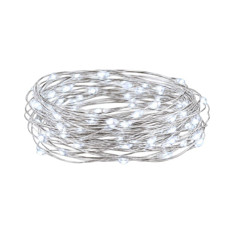 Imagem de CORDAO 100 LED FIO DE FADA PILHA LUZ FIXA 10M BRANCO - Grillo Ltda