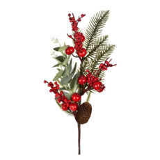Imagem de HASTE BERRY EUCALIPTO 53CM VERMELHO VERDE - Grillo Ltda