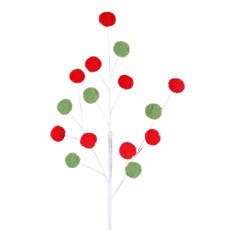 Imagem de HASTE BOLA X15 59CM VERMELHO VERDE - Grillo Ltda