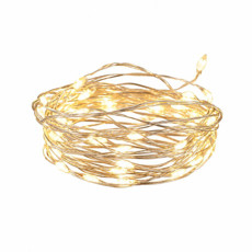 Imagem de CORDAO 50 LED FIO DE FADA PILHA LUZ FIXA 5M BRANCO - Grillo Ltda